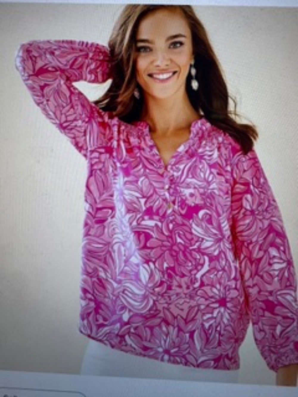 EUC Lilly Pulitzer 100% Silk Elsa Top in Pawsitive Cattitude-Medium